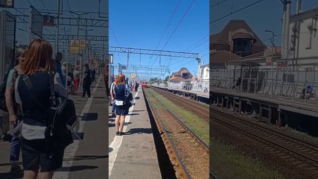 Прибытие электропоезда ЭД4М-0304 с сообщением Москва(Курский Вокзал)-Электрогорск.