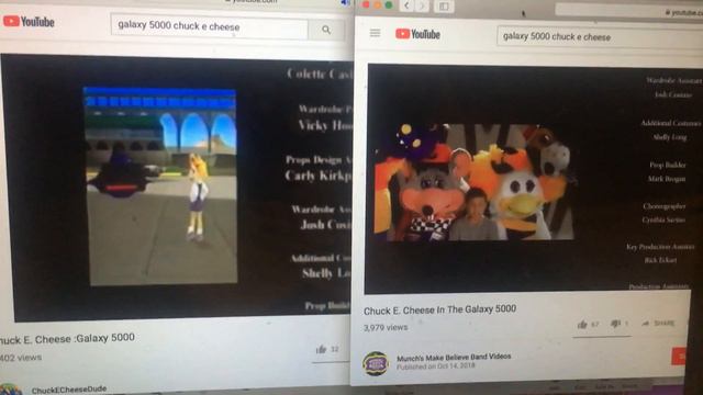 "Chuck E. Cheese In The Galaxy 5000" (1999) End Credits Side-By-Side Comparison смотреть онлайн