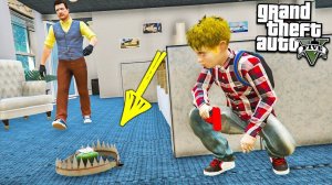 КАК РЕБЕНОК ПОЙМАЛ СОСЕДА В КАПКАН! ПРИВЕТ СОСЕД В ГТА 5 МОДЫ! ОБЗОР МОДА В GTA 5! видео игра mods