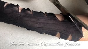 Как быстро и просто разрезать колготки на нитки / Коврик из колготок / Вязание крючком