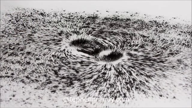 Magnetic Field Around Stack of Magnets With Iron Filings смотреть онлайн