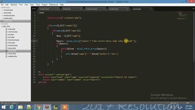LIKE operator in PHP MySQL | PHP and MySQL | Tutorial - 17 смотреть онлайн