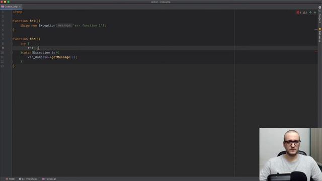 Entendendo a cadeia de exceptions no PHP смотреть онлайн