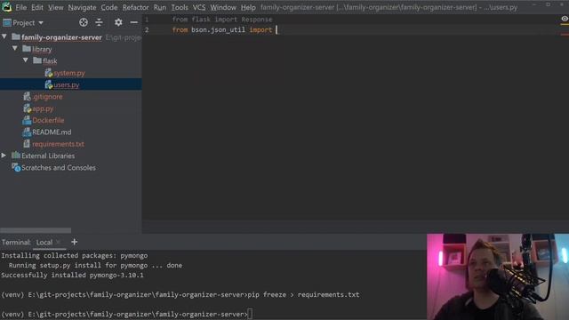 Project: Family Organizer - Part 10: Setup a python api server with flask смотреть онлайн