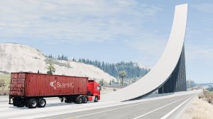 Автомобили против большого трамплина