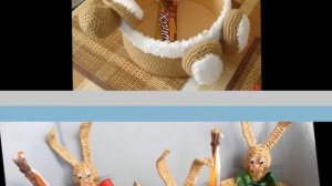 Пасхальные корзинки с кроликами  Поделки к Пасхе