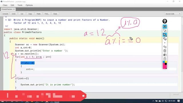 Prime Number Program in Java | Factors of a Number in Java | YP Computer Classes (hindi-english) смотреть онлайн