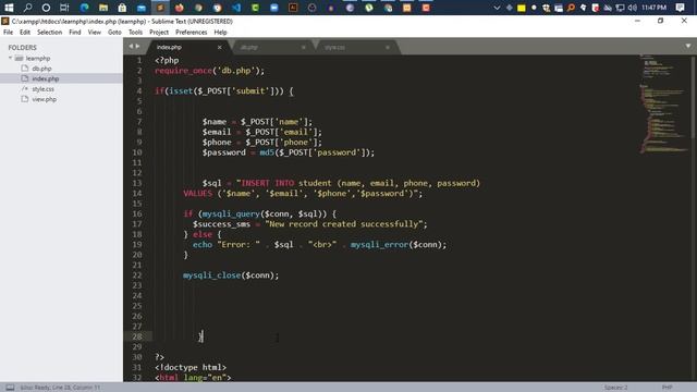 How to Insert data database with PHP MySQL | PHP Tutorials in Bangla смотреть онлайн