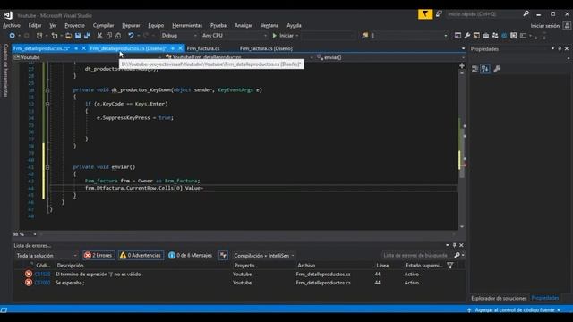 C# - Datagridview-pasar datos entre datagridview en form diferentes--paso a paso==video No. (04) смотреть онлайн