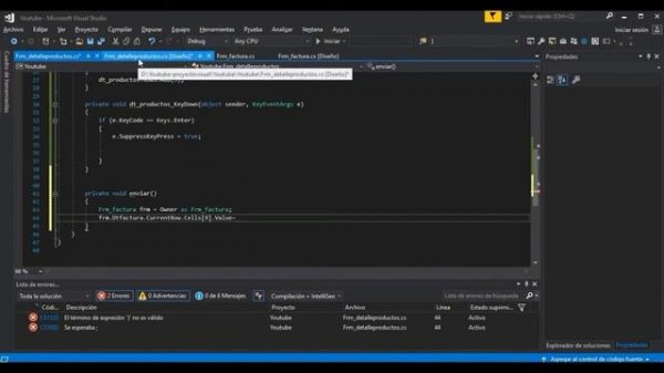 C# - Datagridview-pasar datos entre datagridview en form diferentes--paso a paso==video No. (04)
