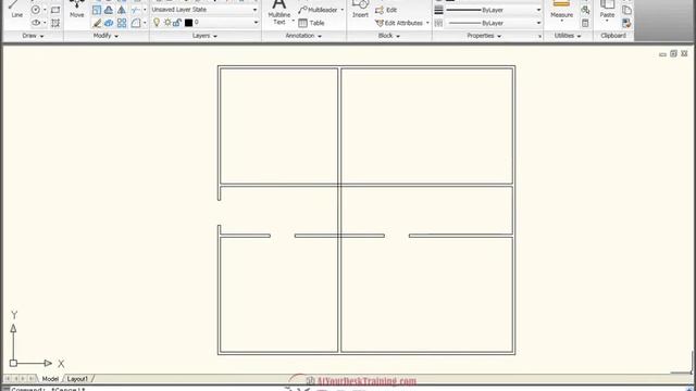 AutoCAD 2010 Trim and Extend - AtYourDeskTraining.com смотреть онлайн