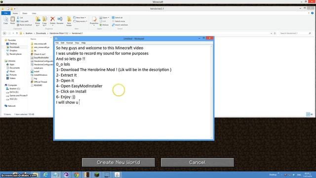 Minecraft 1.5.2 : How to Summon A herobrine смотреть онлайн