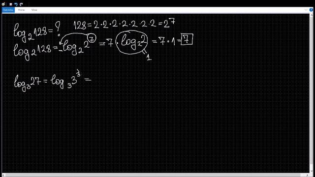 log2(128)=? | log3(27)=? | log5(625)=? | log10(10000)=? | How to solve a logarithmic function 1 смотреть онлайн