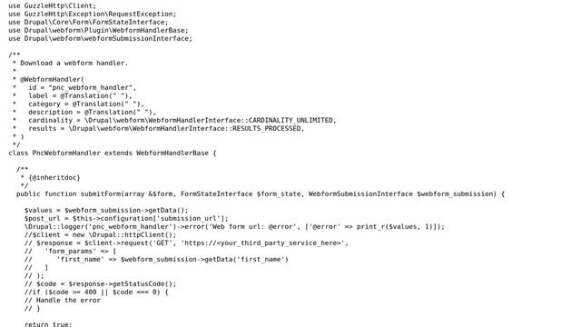 Drupal: WebformHandler form submit Compile error cannot declare class смотреть онлайн
