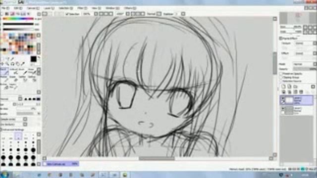 SpeedDraw SAI sketch смотреть онлайн