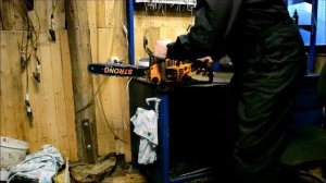 Kак заводить бензопилу партнер