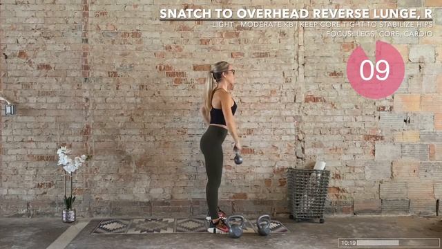 20 Minute Kettlebell Leg + Cardio Workout | At-Home смотреть онлайн