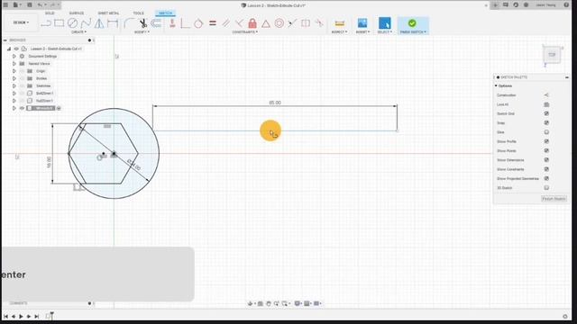 Fusion 360 Sketch Extrude Cut смотреть онлайн