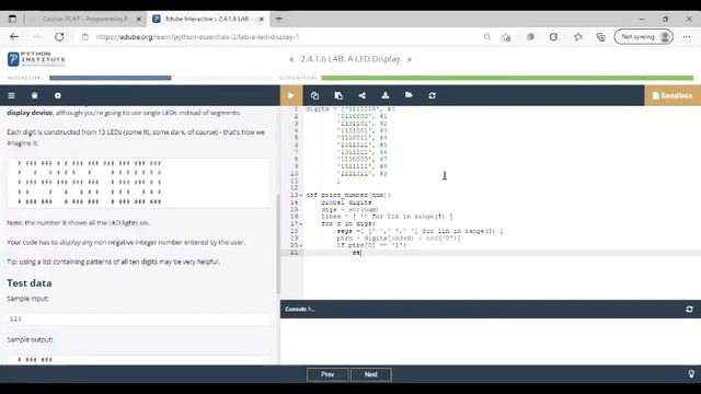 Python Essentials 2 || 2.4.1.6 LAB: A LED Display смотреть онлайн