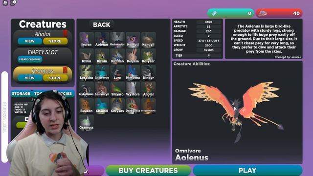 NEW CONTENT CREATOR CREATURE! + Morinus! Roblox Creatures Of Sonaria