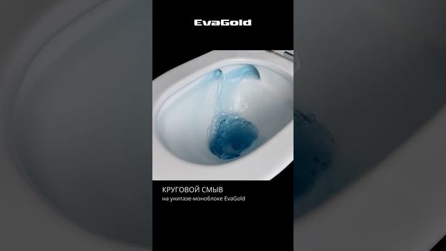Круговой смыв унитаза-моноблока EvaGold смотреть онлайн