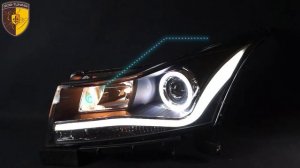 Тюнинг фары Шевроле Круз / Headlights Chevrolet Cruze в стиле Audi V2