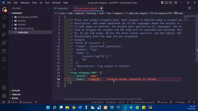 Generar etiqueta PHP con combinacion de teclas. смотреть онлайн