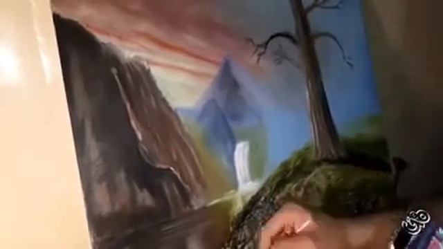 landscape drawing with oil ზეთით ხატვა.пейзаж рисование маслом смотреть онлайн