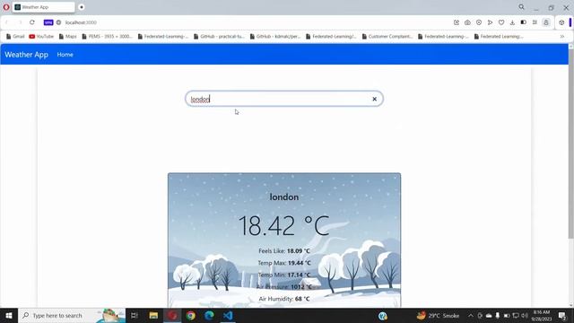 Build Weather App in React JS Using OpenWeatherMap API смотреть онлайн