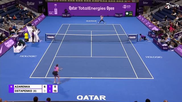 Victoria Azarenka Vs. Jelena Ostapenko | 2024 Doha Round Of 16 | WTA Match Highlights