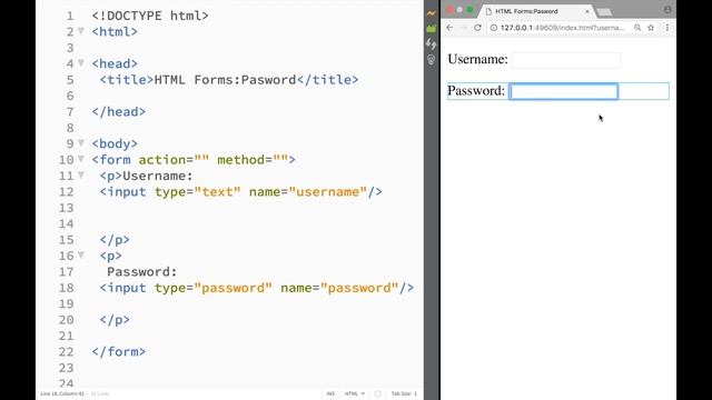 HTML Tutorial for Beginners - Html Forms Password Input смотреть онлайн