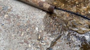 Прочистка трубы керхером