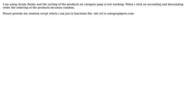 Wordpress: Sorting category products not working смотреть онлайн