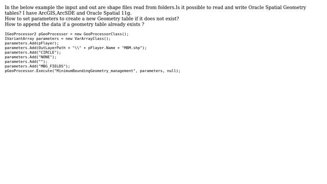 GIS: Using IGeoProcessor2 to update Oracle Spatial смотреть онлайн