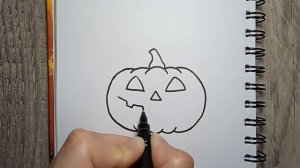 Как нарисовать тыкву на Хэллоуин