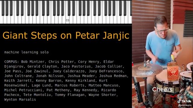 machine learning music on "Giant Steps" & Petar Janjic's drums смотреть онлайн