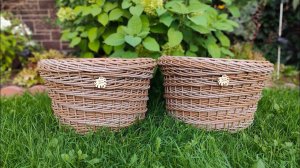 Кашпо из полиротанга "Спираль"