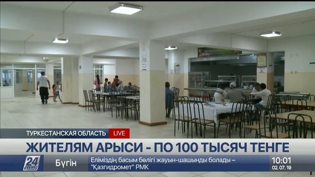 Жителям Арыси начали выдавать материальную помощь смотреть онлайн