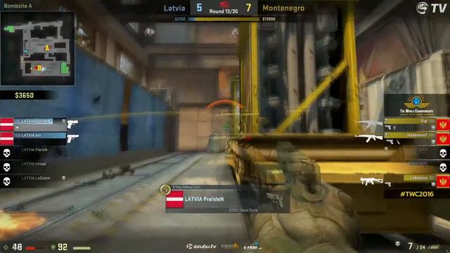 CS:GO - Montenegro vs. Latvia[Train - Map 3] - The World Championships 2016 смотреть онлайн