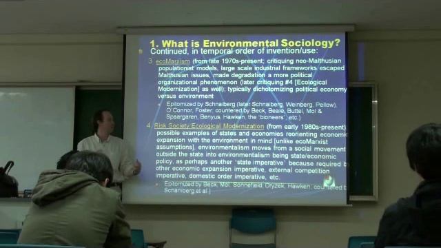 Environmental Sociology 5 (1/6): Ecological Modernization, Continued: Ulrich Beck's Risk Society
