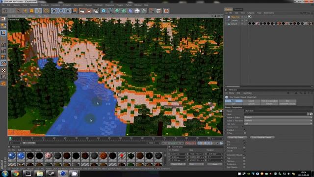 Tutorial : How to import and render a minecraft world in cinema 4d смотреть онлайн