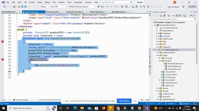 Razor Pages | Product Edit Razor| Blazor Forms Part 03 смотреть онлайн