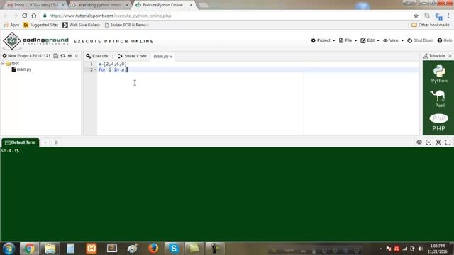 Array and For Loop in Python смотреть онлайн