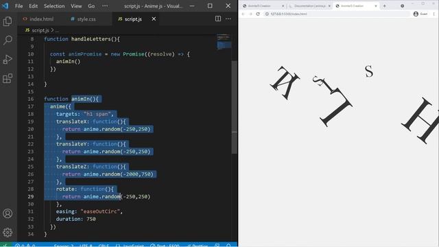 Animation avec la librairie Anime.js смотреть онлайн