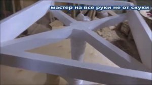 Круглый раздвижной обеденный стол из дерева своими руками! Кухонный стол на одной ножке!