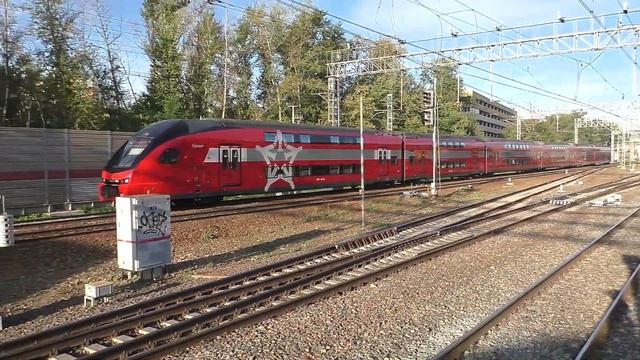 Электропоезд ЭШ2-001 (ТЧ-50) скоростной пригородный поезд "Аэроэкспресс" №7542 Одинцово - Москва. смотреть онлайн