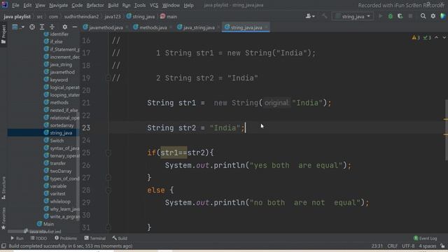 #38 How to use String in Java ? String का use कैसे करे ? lowercase, uppercase & equal in String смотреть онлайн