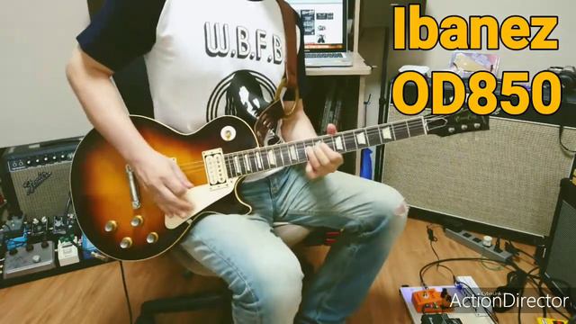 Ibanez OD850 Over Drive with Les Paul demo смотреть онлайн