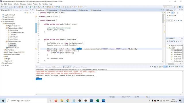 Hibernate - Video 18 - HQL Select one column смотреть онлайн