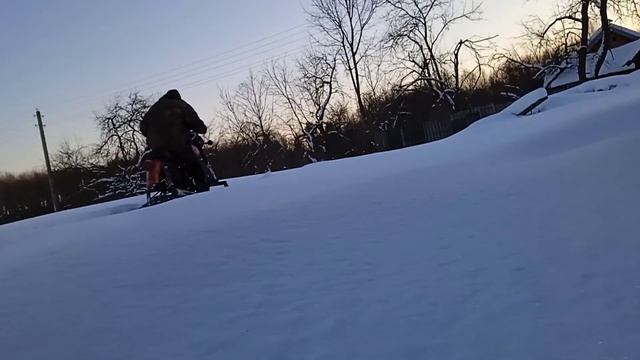 снегоход из мотоцикла Минск своими руками. Проект окончен. смотреть онлайн